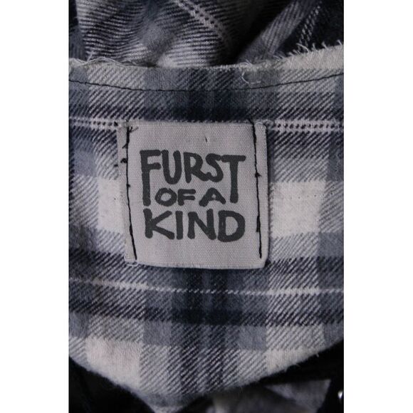 Furst of a Kind Womens Plaid Lace Up Neck Shirt Multi Colored Size Medium - Picture 4 of 4